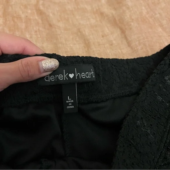 Black Lace Shorts - Picture 2 of 4